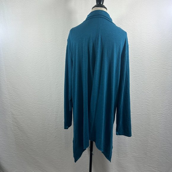 Terra & Sky Women's Size 3X  Slub Sharkbite Tunic Length Cowlneck Knit Top NWT - Picture 4 of 9